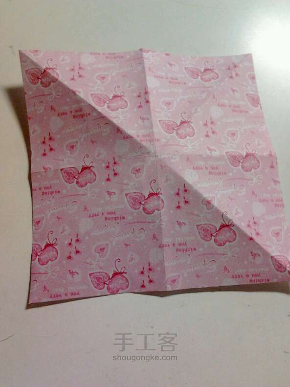 【北】蝴蝶结折纸 第2步