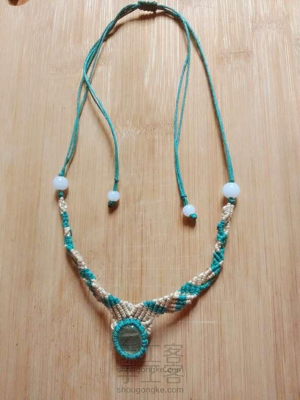 尼泊尔编绳项链。萤石款