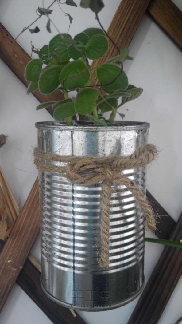 想种花没有盆怎么破，破杯子，旧罐子缠麻绳DIY吧！ 第9步