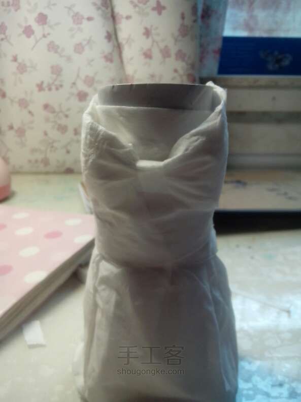 纸巾婚纱 第7步