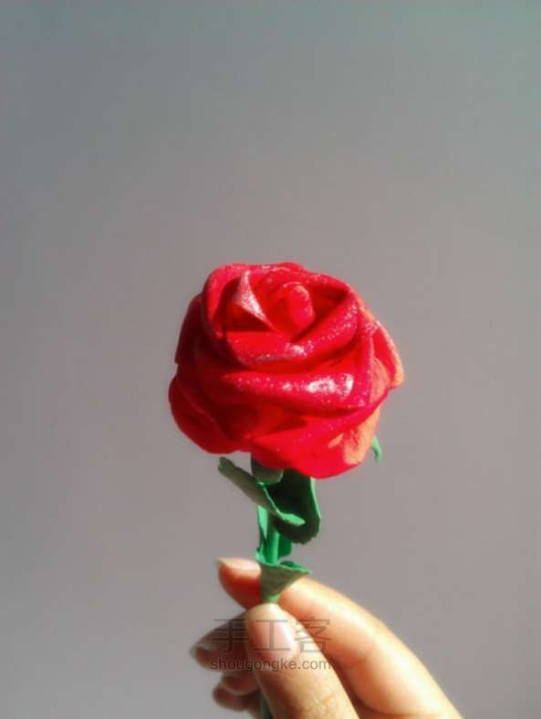 「写写原创粘土手作」玫瑰的纪念 第25步