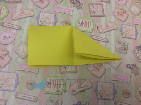 折纸教程—纸折蝴蝶结 第4步