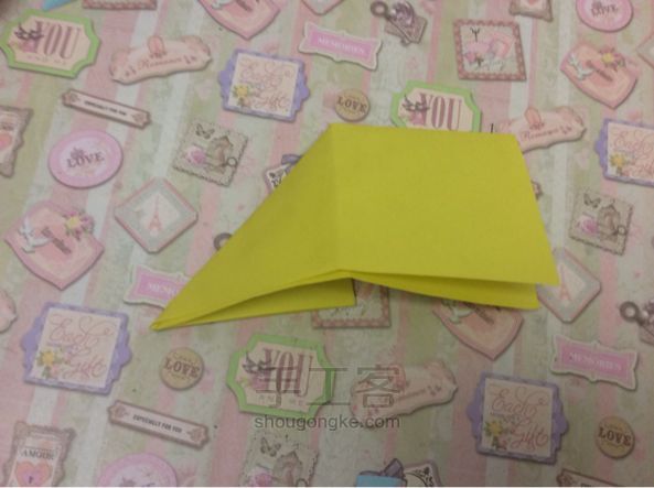 折纸教程—纸折蝴蝶结 第5步