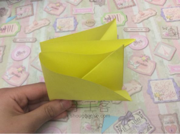 折纸教程—纸折蝴蝶结 第7步