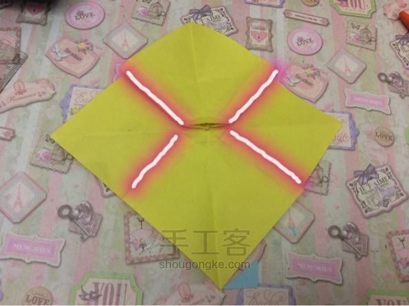 折纸教程—纸折蝴蝶结 第24步
