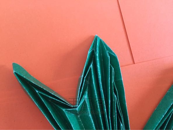 嫩芽小盆栽折纸制作教程 第23步
