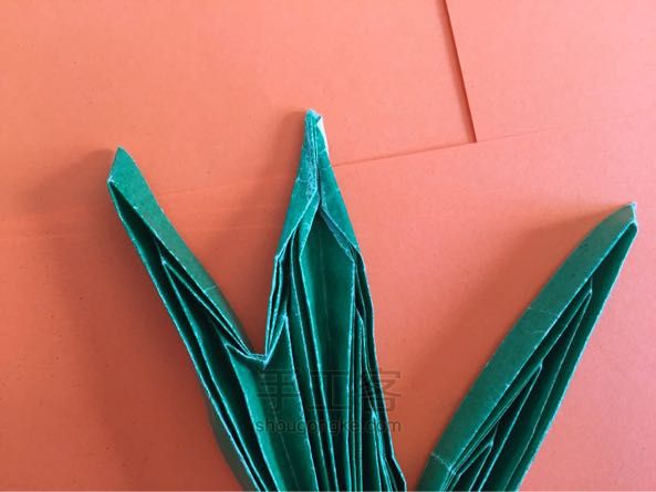 嫩芽小盆栽折纸制作教程 第24步
