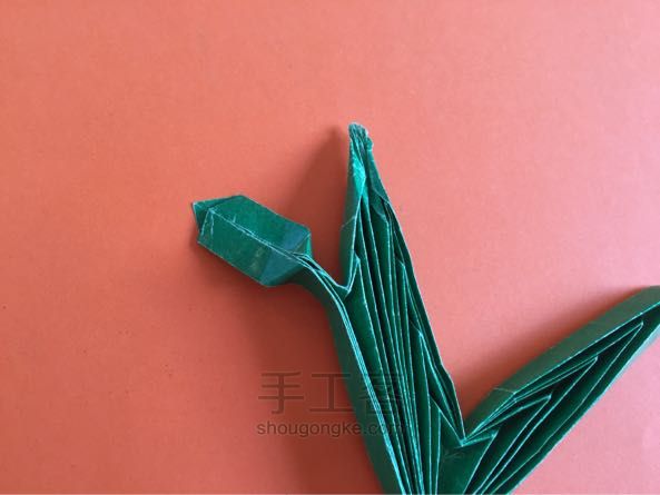 嫩芽小盆栽折纸制作教程 第32步