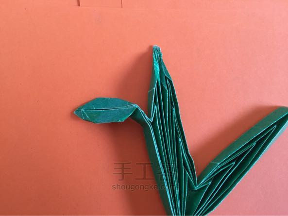 嫩芽小盆栽折纸制作教程 第33步