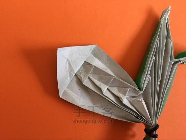 嫩芽小盆栽折纸制作教程 第45步