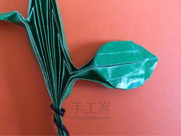 嫩芽小盆栽折纸制作教程 第49步
