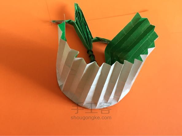 嫩芽小盆栽折纸制作教程 第54步