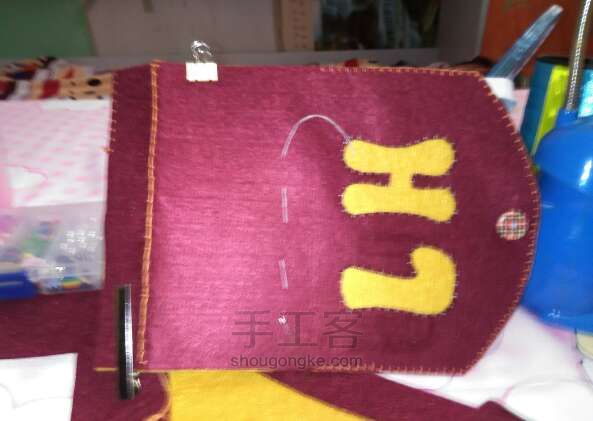 教你加厚不织布手提包。不织布教程 第5步