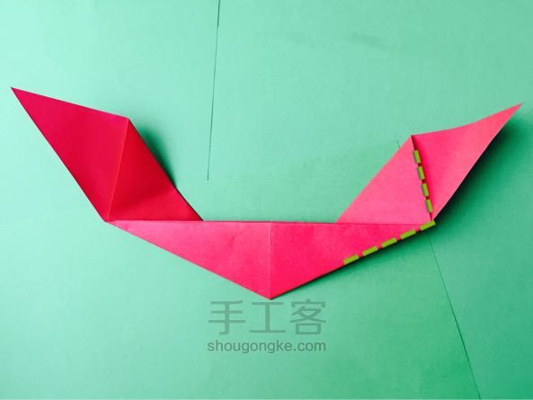 简单的爱心折纸制作教程 第7步