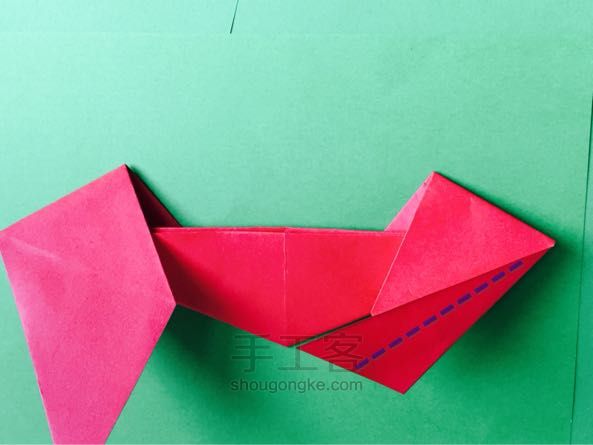 简单的爱心折纸制作教程 第9步