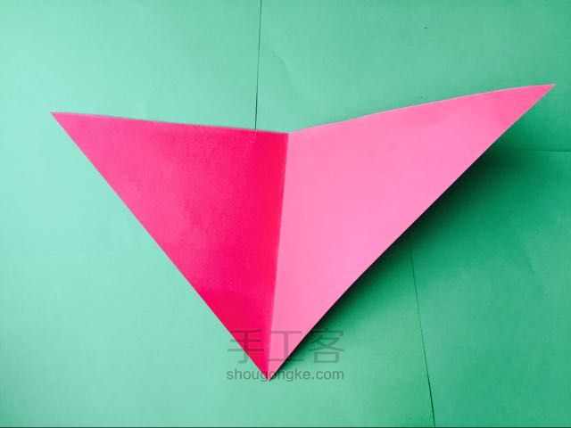 简单的爱心折纸制作教程 第2步