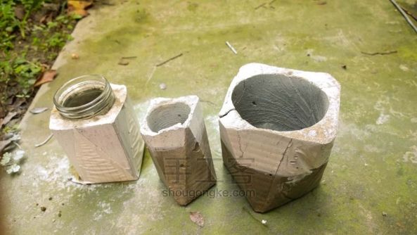 水泥花盆手工制作教程 第5步