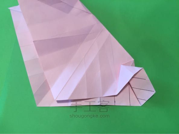 佐藤五瓣玫瑰折纸制作教程 第15步
