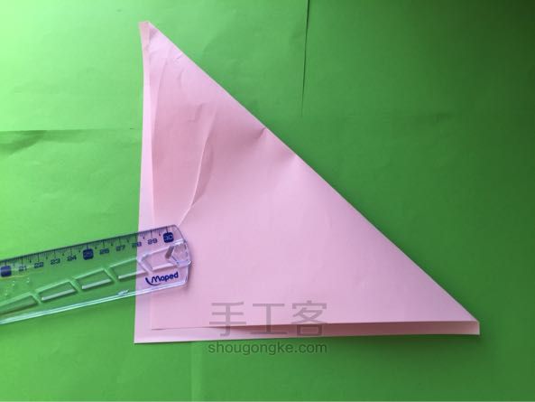 佐藤二重螺旋玫瑰折纸制作教程 第5步