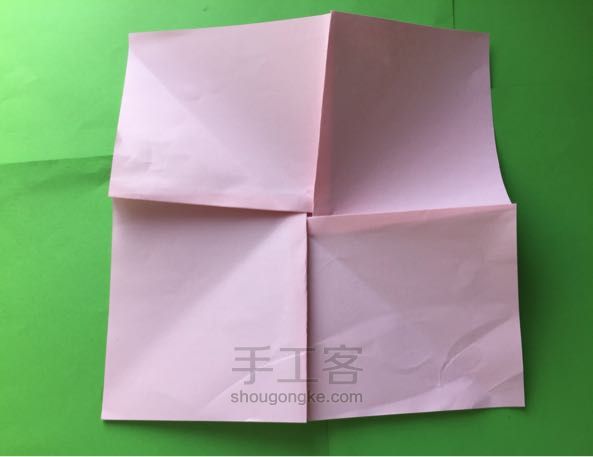 佐藤二重螺旋玫瑰折纸制作教程 第14步