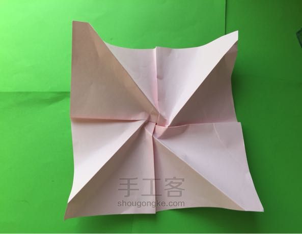 佐藤二重螺旋玫瑰折纸制作教程 第20步