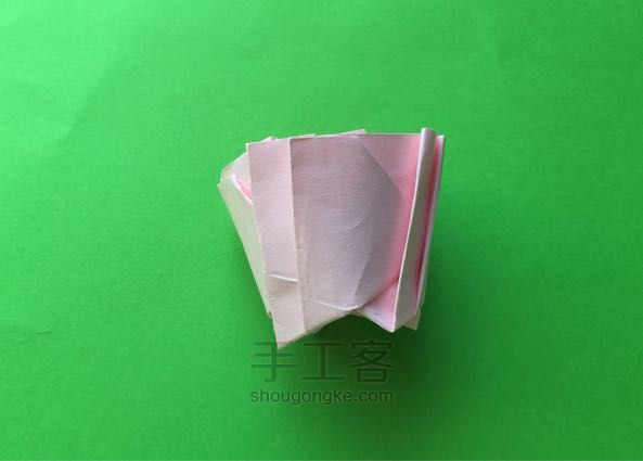 佐藤二重螺旋玫瑰折纸制作教程 第34步