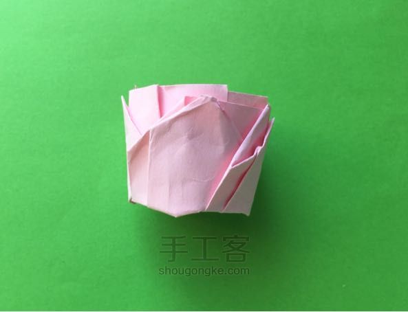 佐藤二重螺旋玫瑰折纸制作教程 第40步