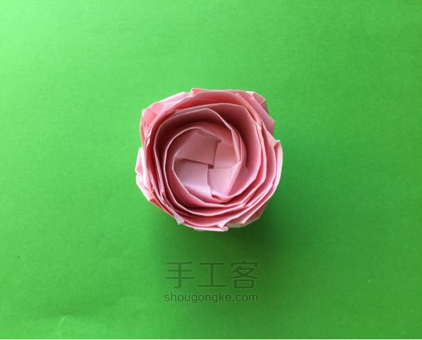 佐藤二重螺旋玫瑰折纸制作教程 第41步