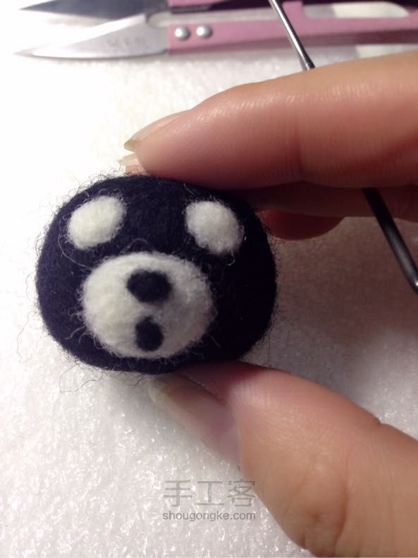羊毛毡熊本的诞生 第4步