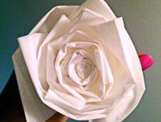 用纸巾折叠的花朵～
