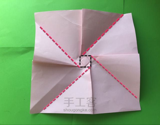 佐藤二重螺旋玫瑰折纸制作教程 第18步