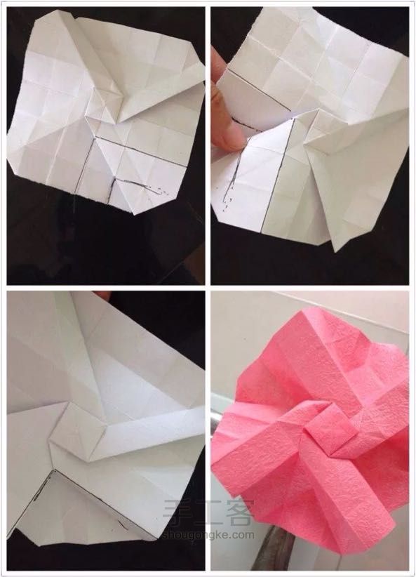 川崎玫瑰 折纸教程 第11步