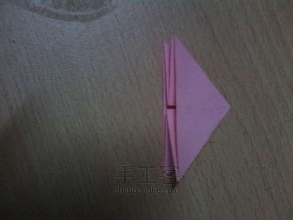 爱心书签 折纸教程 第2步