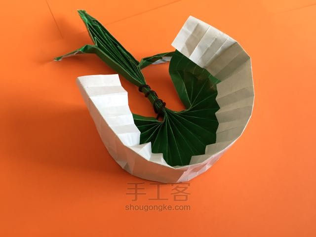 嫩芽小盆栽折纸制作教程 第55步