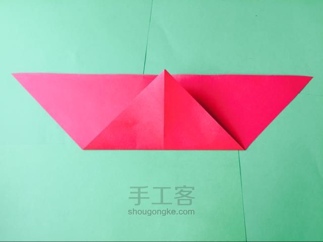 简单的爱心折纸制作教程 第3步