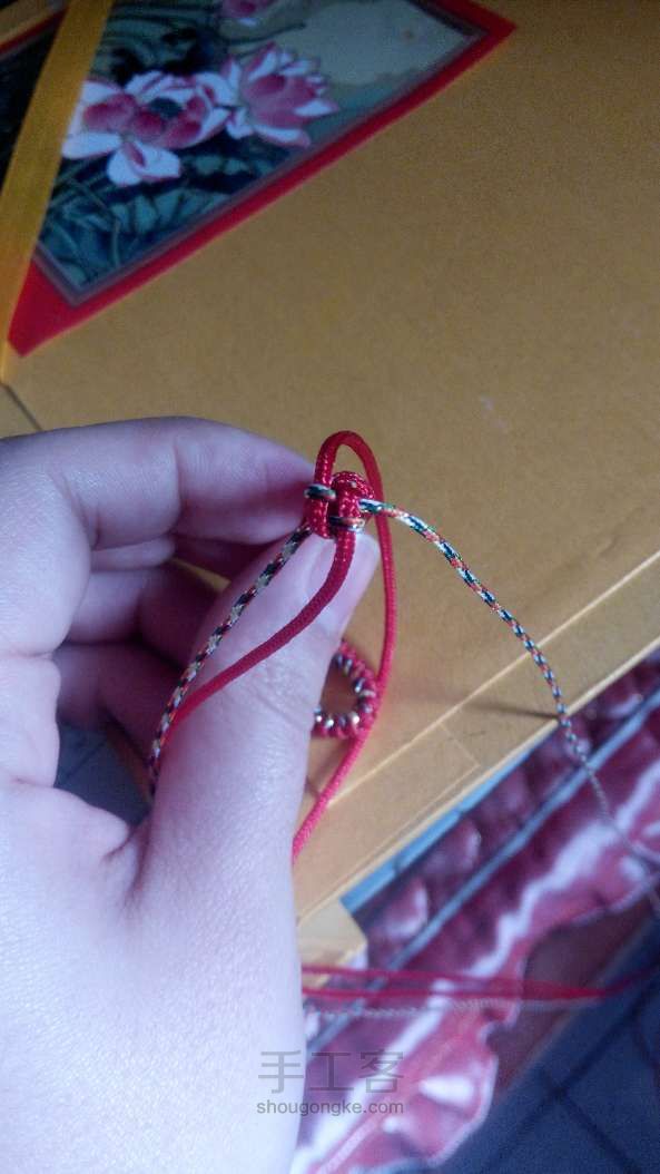 红绳编织教程 第3步