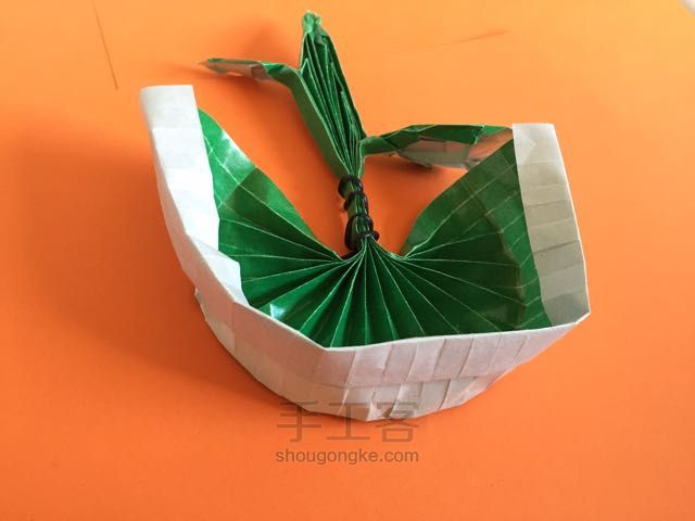 嫩芽小盆栽折纸制作教程 第56步