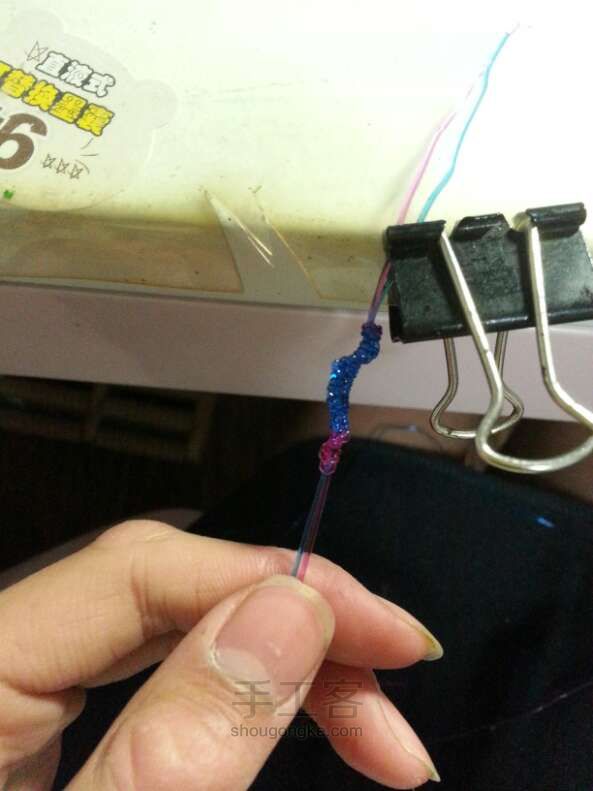 超简单手链编法 第13步