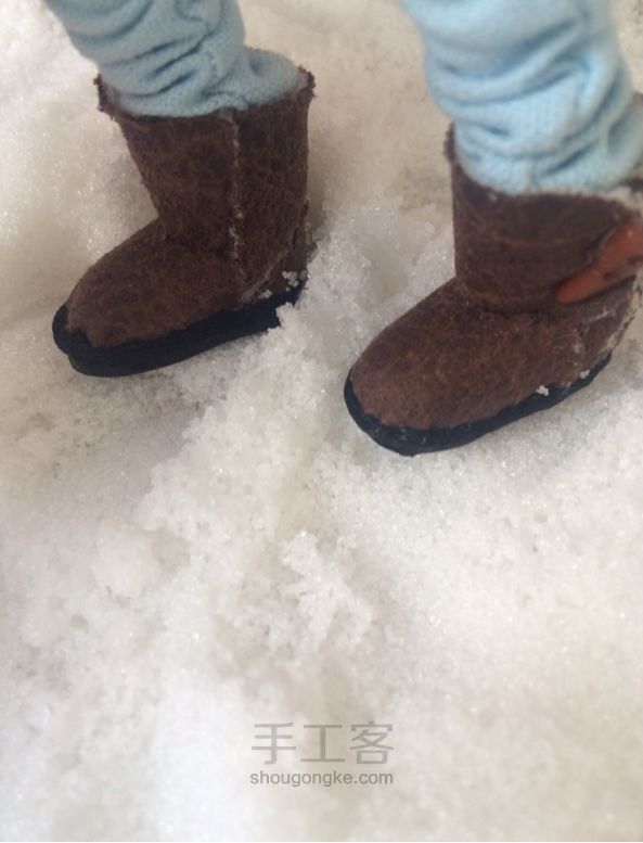 BJD之momoko的雪地靴（6分娃鞋）手工制作教程 第2步
