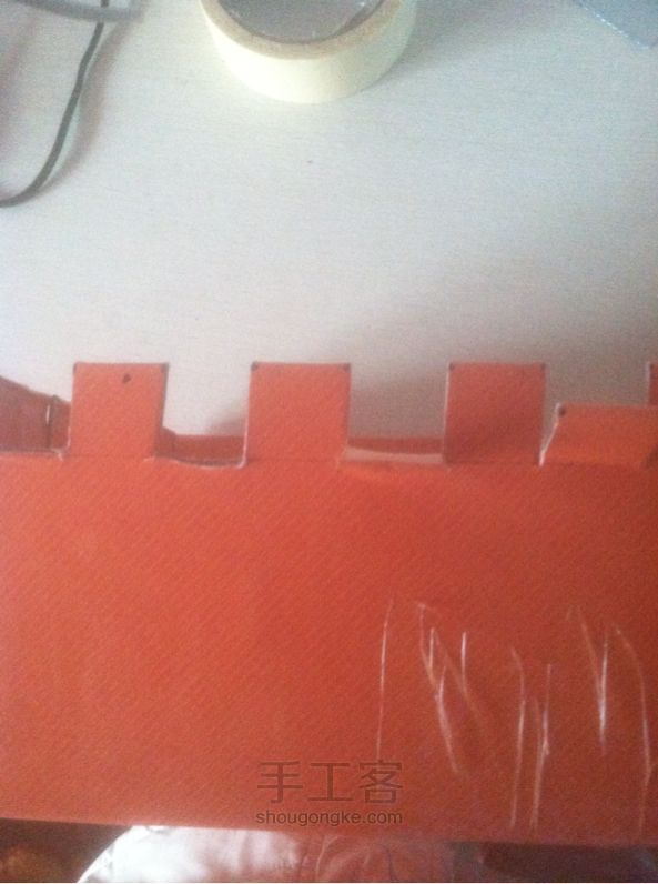 纸盒编围巾教程 第2步