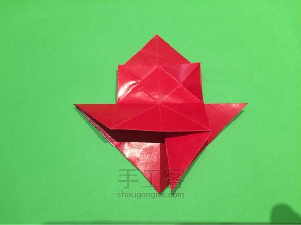 圣诞老人折纸制作教程 第25步