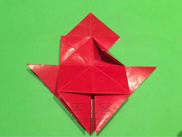 圣诞老人折纸制作教程 第27步