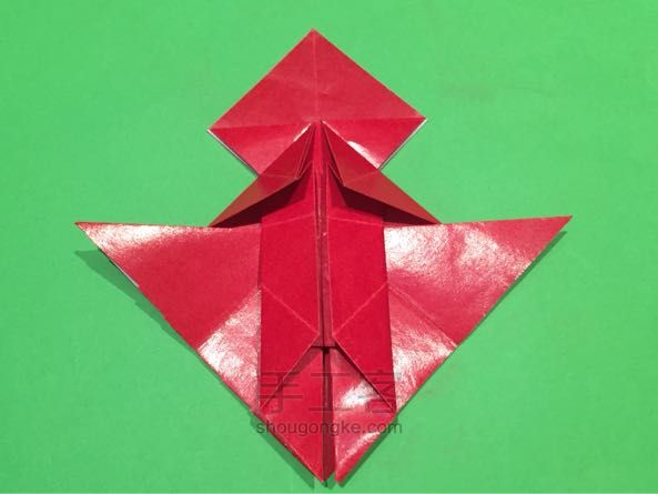 圣诞老人折纸制作教程 第29步