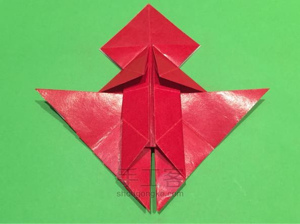 圣诞老人折纸制作教程 第32步