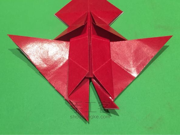 圣诞老人折纸制作教程 第33步