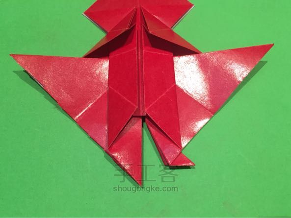 圣诞老人折纸制作教程 第34步