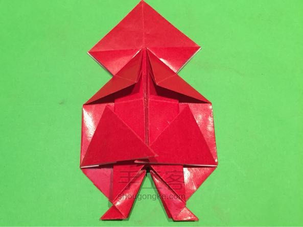圣诞老人折纸制作教程 第37步