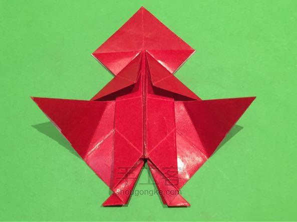 圣诞老人折纸制作教程 第38步