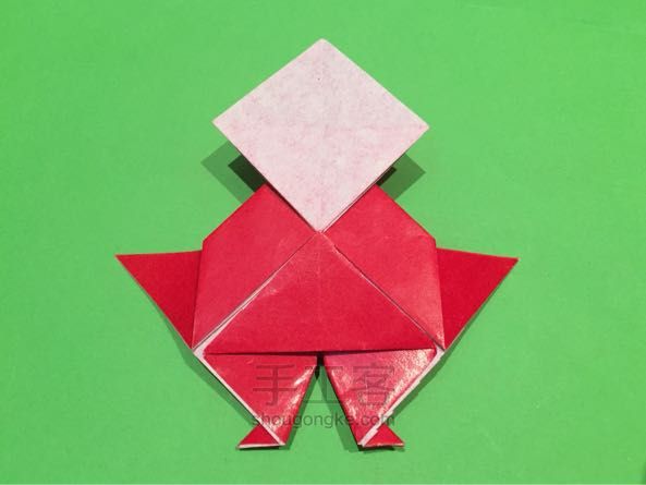 圣诞老人折纸制作教程 第39步