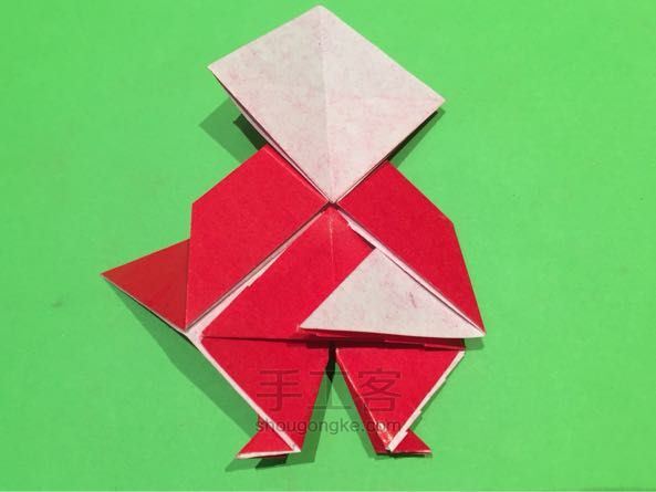 圣诞老人折纸制作教程 第40步
